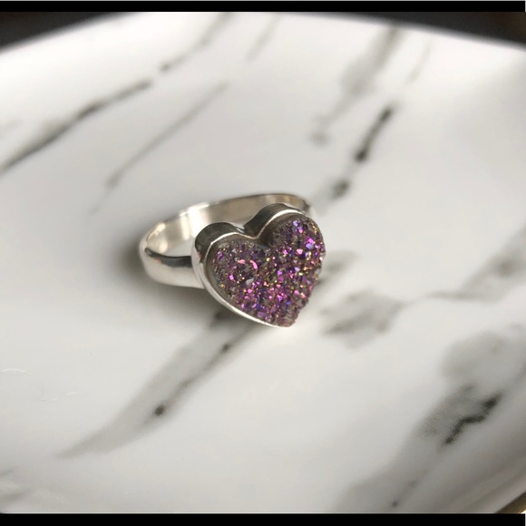 Ring Titanium Aura Druzy & Sterling Silver - Picture 3 of 7